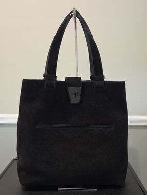 Gucci Vintage  Classic Black Suede Tote Bag
